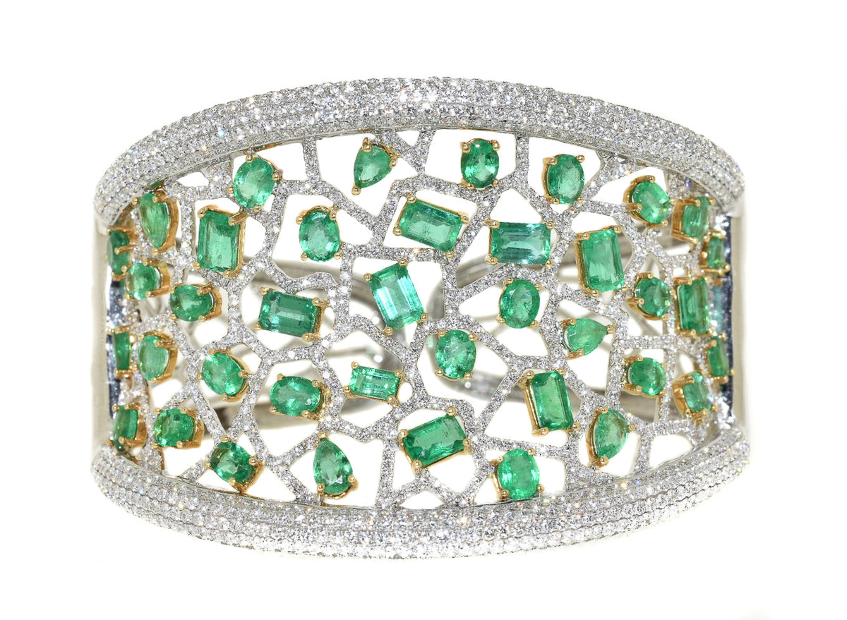 Emerald and duv cuff on sale bracelet