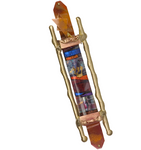 Gary Rosenthal Classic Glass Mezuzah w/ Brass Rods