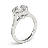 platinum halo diamond engagement ring