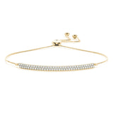 yellow gold bolo bar diamond bracelet