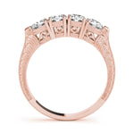 rose gold 4-stone diamond wedding band