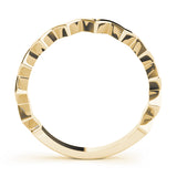 yellow gold zigzag stackable ring