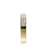 14kt yellow gold diamond square ring