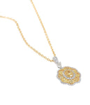 fancy yellow diamond cluster pendant