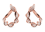 rose gold diamond fashion earrings